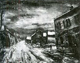 佐伯祐三「リラダンの雪景Ⅱ」1925頃.jpg