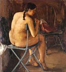 鬼頭鍋三郎「背向きの裸婦」1930.jpg