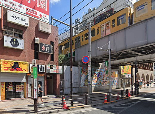 第二高田馬場仮駅階段口現状.jpg
